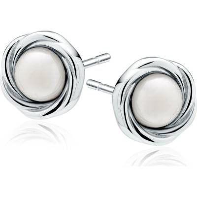 Lafira stříbrné náušnice Circle Pearl Z2116