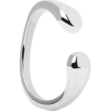 PDPaola Otvorený minimalistický prsteň zo striebra Silver AN02 903