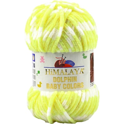 Himalaya příze Dolphin Baby Colors 80426 světle žlutá s bílou