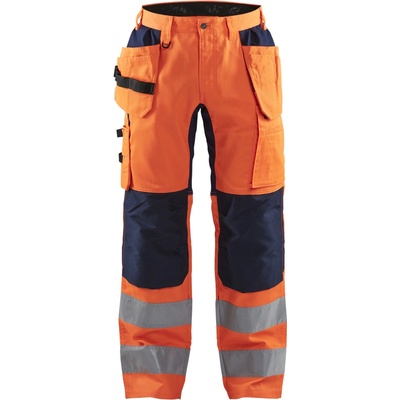 Blåkläder AB 1552 výstražné nohavice oranžová/námornická modrá