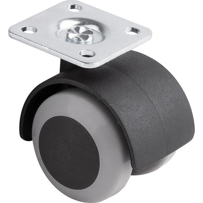 Strong Koliesko 40 mm s platničkou otočné mäkčené šedé