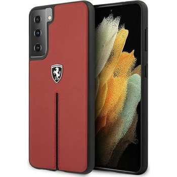 Ferrari Калъф за телефон Ferrari FEOSIHCS21SRE Off Track Leather Nylon Stripe за Samsung Galaxy S21, червен (FER000445)