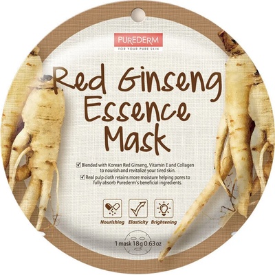 Purederm Корейска козметика подхранваща шийт маска за лице с колаген, червен жен шен и витамин Е 18g (89976-99)