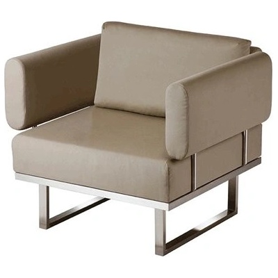 Barlow Tyrie Nerezové nízké křeslo Mercury, 87 x 81 x 71 cm, nerezový rám, venkovní látka Sunbrella water-repellent