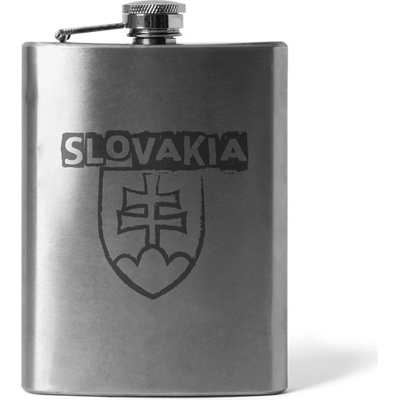 DRAGOWA gravírovaná ploskačka Slovenský znak s nápisom 210 ml