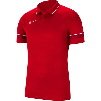 Nike Поло тениска Nike M NK Academy 21 DRY SS POLO Червен Velikost S