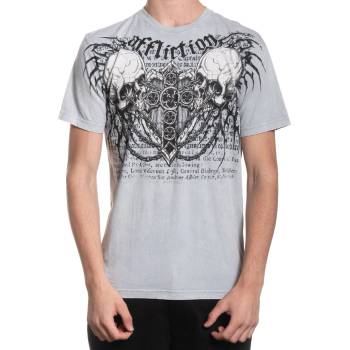 AFFLICTION Мъжка тениска affliction - dominion - silver lava wash - a27166-svlv