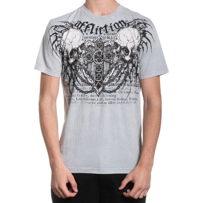 AFFLICTION Мъжка тениска affliction - dominion - silver lava wash - a27166-svlv