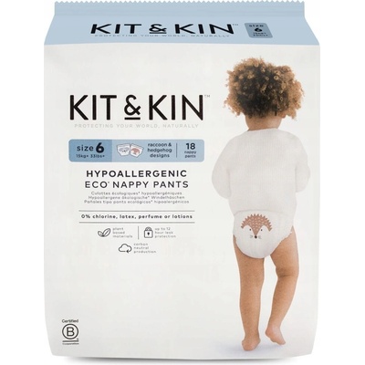Kit and Kin 6 XL 12-17 kg, Ježek/Mýval, 18 ks.