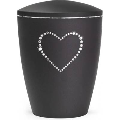 Zvieracia urna Elegance Heart - Čierna 1,5l