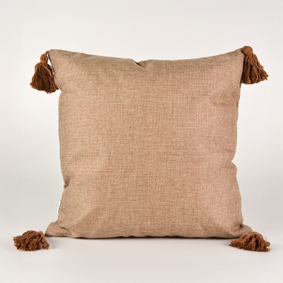 Takoy Dekorační povlak na polštář s třásněmi 45x45 hnědý-HT-00244 | 45 x 45 cm