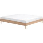 VIPACK Двойно легло 180x200 cm от масивен дъб без табла без ламелно дъно в естествен цвят Forrest - Vipack (FOBK1812)