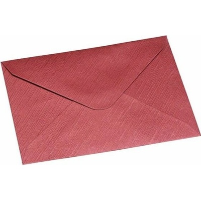 Obálka C6 11,2x15,8 cm metalická s ražbou, červená