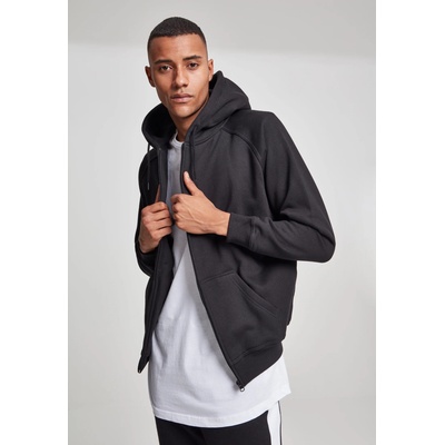 Urban Classics Мъжки изчистен суичър с цип Urban Classics TB014CUB-TB014C-00007 - Черен, размер 4XL