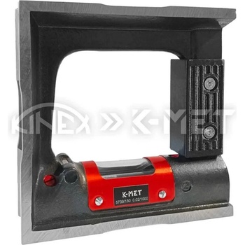 KINEX Квадратен високо прецизен нивелир без магнит K-MET 5090-02-250, PN 25 5739-1 - 250x250x44 mm, 0.02 mm (5090-02-250)