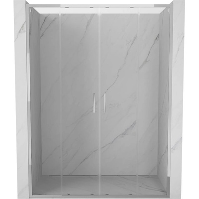 Mexen Exo двойни плъзгащи се душ врати 130 см, прозрачно, хром - 8152-130-000-01-00 (8152-130-000-01-00)