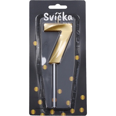 Wiky Dortová svíčka 7 zlatá – Zboží Dáma