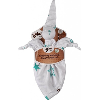 XKKO bambusový maznáčik Little Stars Turquoise