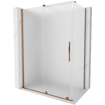 Mexen Velar плъзгаща се душ кабина 150 x 80 см, матирано стъкло, розово злато - 871-150-080-31-60 (871-150-080-31-60)