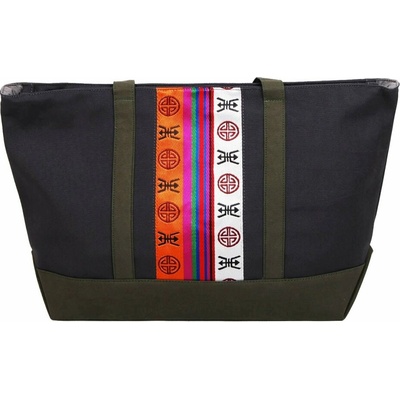 Tibetská kabelka Shopper Thogme tmavošedá