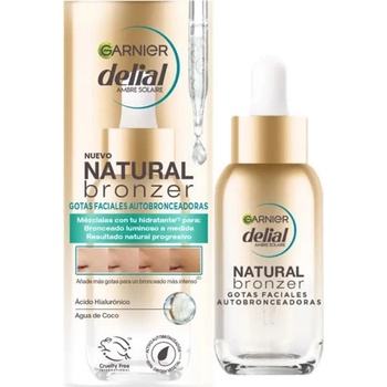Garnier Delial Self-Tan Face Serum Tanning Facial Drops 30ml - Golden (Multicolor)