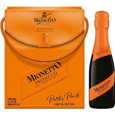 Mionetto Prosecco DOC Brut Párty pack Kabelka 11% 6 x 0,2 l (karton)