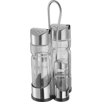 M.A.T. GROUP slánka a pepřenka + nádobka na olej a ocet skl. se stojánkem nerez – Zboží Mobilmania