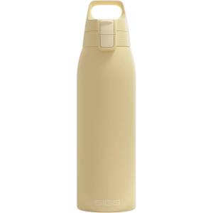 SIGG - Insulated drinking bottle - Thermos bottle Shield Therm One Opti Yellow carbonated drinks - Leak-proof - Dishwasher safe - BPA-free - 90% recycled stainless steel - Light yellow - 1L - 6021.70 (6021