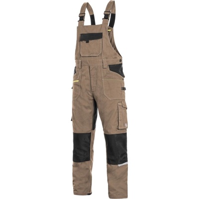 CXS Monterkové kalhoty s laclem Stretch Béžová černá