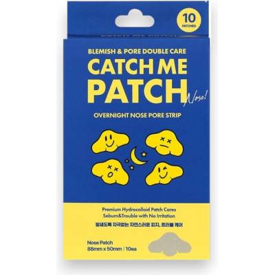 Catch Me Patch Čistiace náplasti na nos OVERNIGHT NOSE PORE STRIP 10 ks