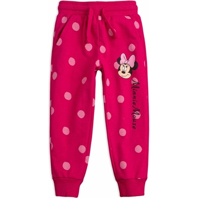 Dievčenské tepláky DISNEY MINNIE BODKY ružové