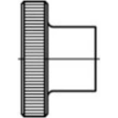 TOOLCRAFT TO-5447934 ryhovaná matica M8 DIN 466 mosaz 25 ks