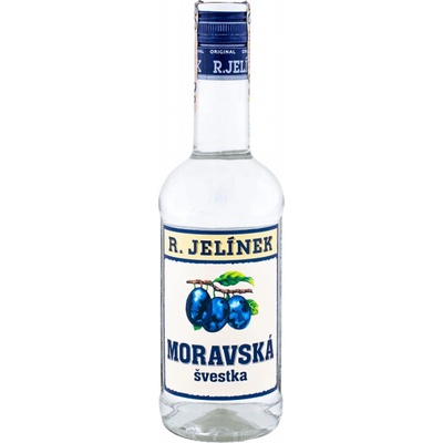 Rudolf Jelínek Slivka Biela 40% 0,5 l (čistá fľaša)