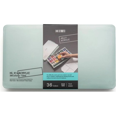 HIMI akrylové barvy Twin Cup Jelly 36 Colours Pearl Green Case – Zboží Dáma