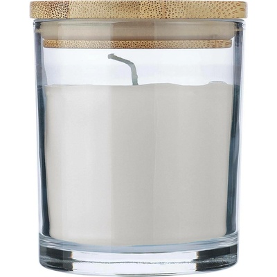 Sklenená sviečka Riven, biela