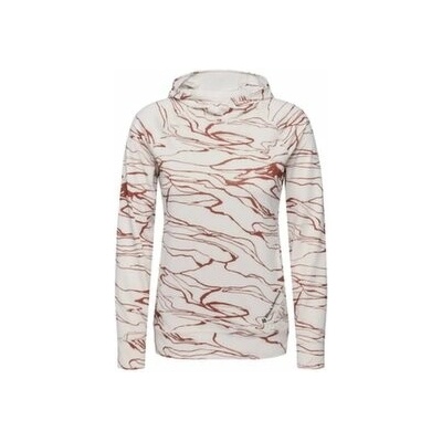 Black Diamond LS Alpenglow Hoody Women Relief-Chalk-Clay hnědá
