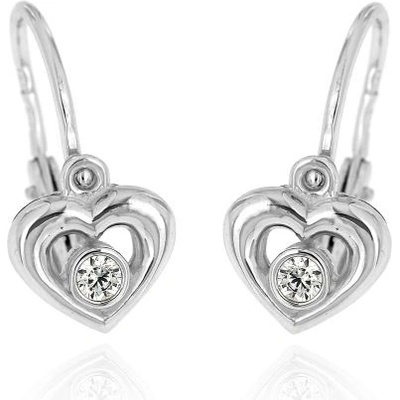 Zlatnictví U Kostela dětské náušnice bílá srdíčka 427bb