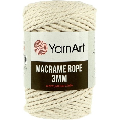 YarnArt Macrame Rope 752 krémový 3 mm