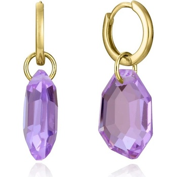 Viceroy Pozlátené kruhy s fialovým kryštálom 2v1 13229E100-57