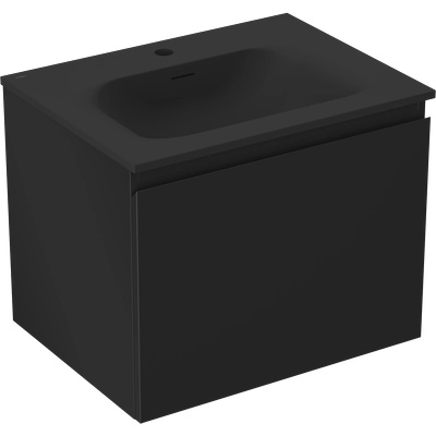 Orio шкаф за баня 60 см с мивка Vela, 1 чекмедже, черен мат - 91A10-06047-1-BF71-W23M71 (91A10-06047-1-BF71-W23M71)