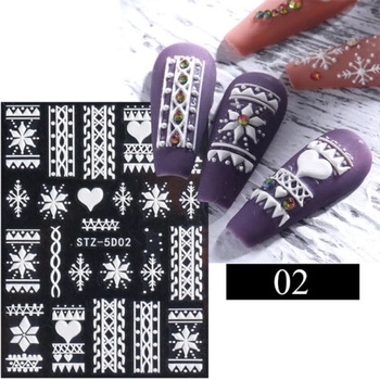 3d Лепенки - снежинки, модел 02 (dw5s02)