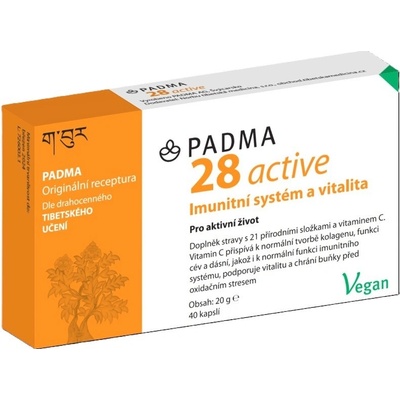 Padma 28 Active imunita a cévy s vitamínem C, 40 kapslí