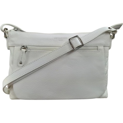 Hexagona kožená crossbody kabelka 464778 blanc bílá