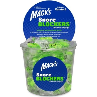 Macks Snore Blockers špunty do uší 100 párů