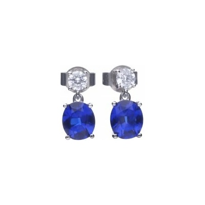 Diamonfire Luxusné strieborné náušnice E5978