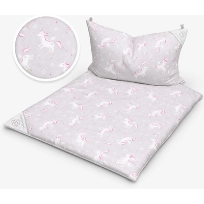 Eva Kiedroňová SET 4v1 Přikrývka Světle šedý jednorožec