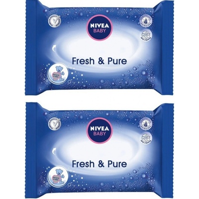 NIVEA Baby Wipes Fresh&Pure 2 x 63 ks