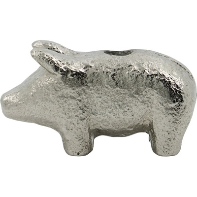 House Doctor Kovový svietnik Pig Antique Silver