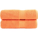 vidaXL Премиум кърпи за душ SOLUND 2 бр оранжеви 70x140 см 600 gsm (137380)