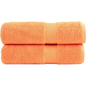 vidaXL Премиум кърпи за душ SOLUND 2 бр оранжеви 70x140 см 600 gsm (137380)